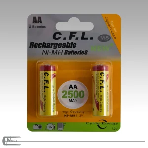 خرید عمده باتری قلمی شارژی سی اف ال ظرفیت 2500MAH